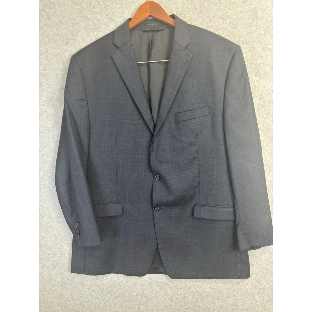 Lauren Ralph Lauren 42R 42x32 Blue‎ Glenn Check 100% Wool Mens Suit